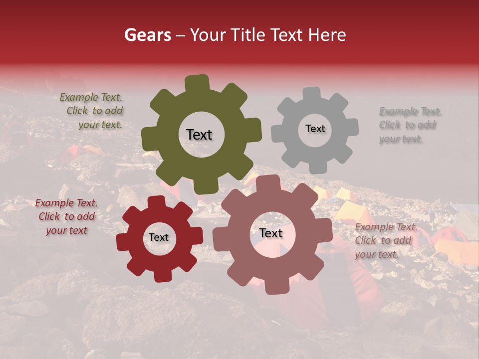 Barafu Camp On Machame Route. Mount Kilimanjaro, Tanzania. PowerPoint Template