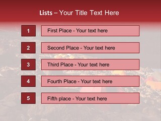 Barafu Camp On Machame Route. Mount Kilimanjaro, Tanzania. PowerPoint Template