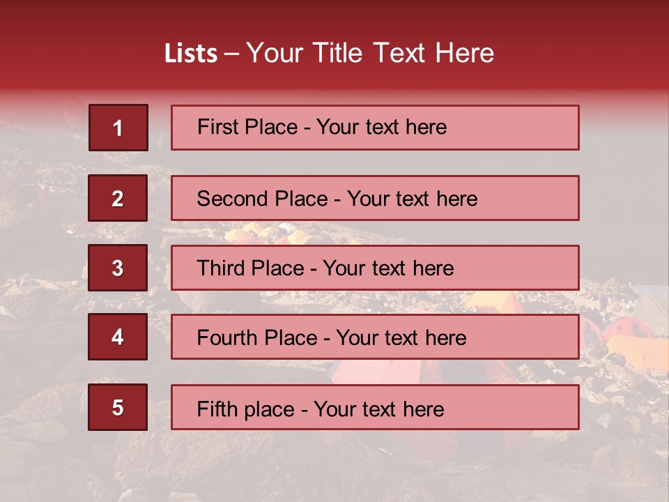 Barafu Camp On Machame Route. Mount Kilimanjaro, Tanzania. PowerPoint Template