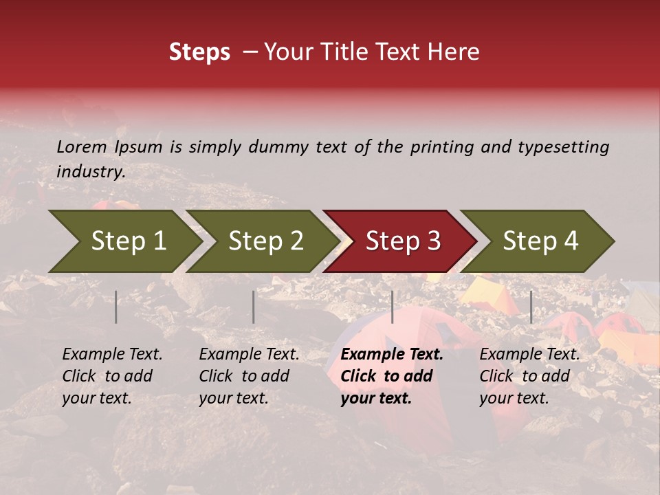 Barafu Camp On Machame Route. Mount Kilimanjaro, Tanzania. PowerPoint Template