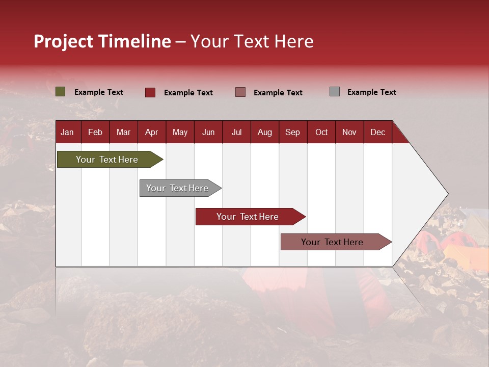 Barafu Camp On Machame Route. Mount Kilimanjaro, Tanzania. PowerPoint Template