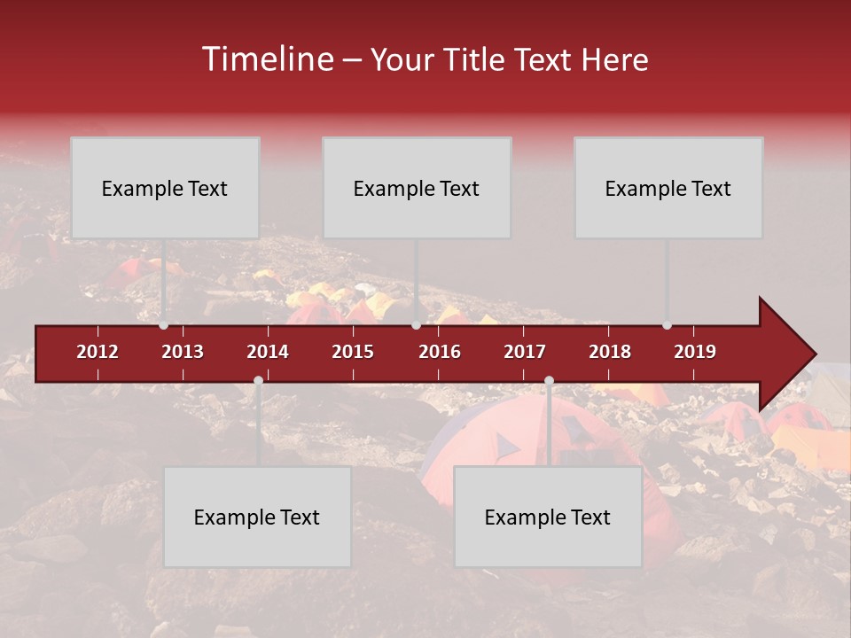 Barafu Camp On Machame Route. Mount Kilimanjaro, Tanzania. PowerPoint Template