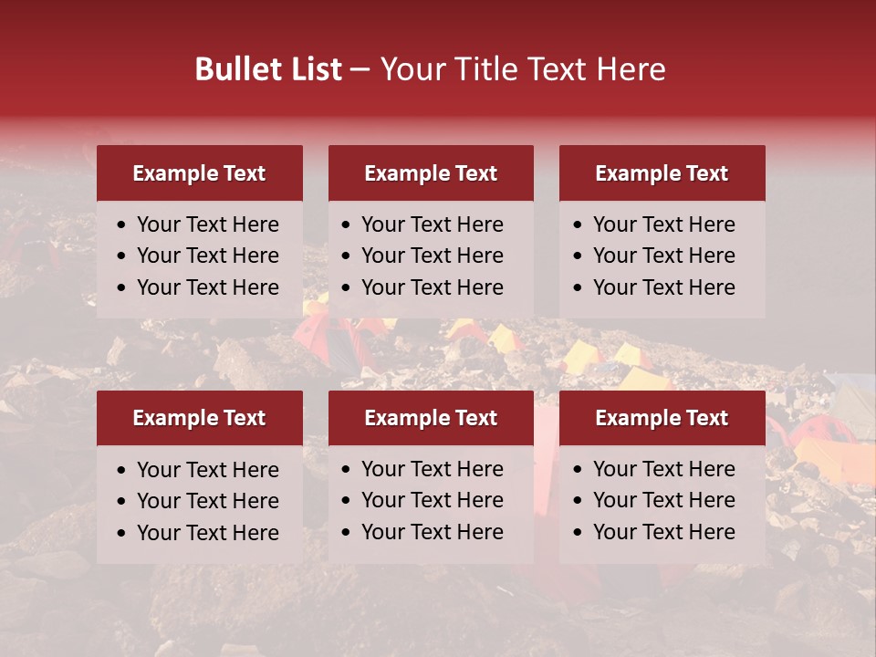 Barafu Camp On Machame Route. Mount Kilimanjaro, Tanzania. PowerPoint Template