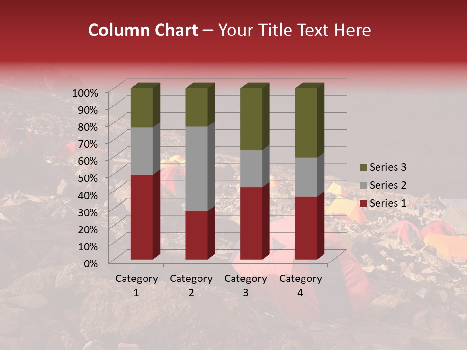 Barafu Camp On Machame Route. Mount Kilimanjaro, Tanzania. PowerPoint Template