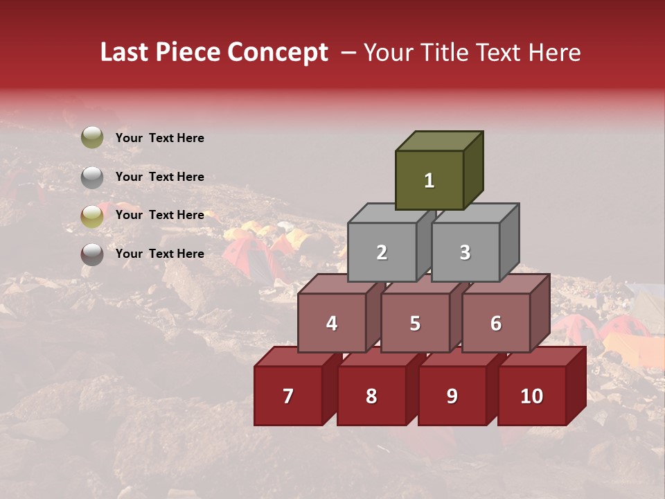 Barafu Camp On Machame Route. Mount Kilimanjaro, Tanzania. PowerPoint Template