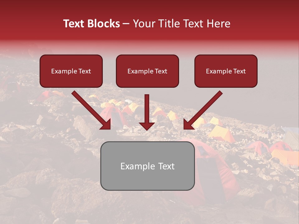 Barafu Camp On Machame Route. Mount Kilimanjaro, Tanzania. PowerPoint Template