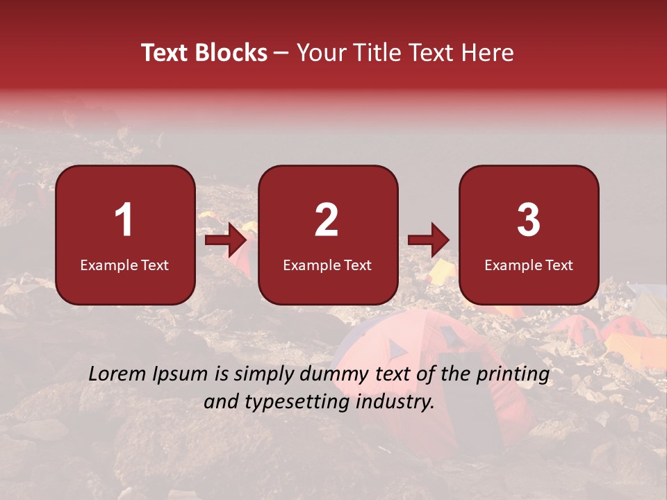 Barafu Camp On Machame Route. Mount Kilimanjaro, Tanzania. PowerPoint Template