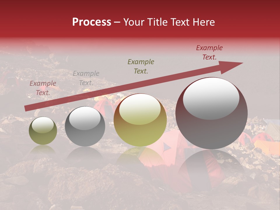 Barafu Camp On Machame Route. Mount Kilimanjaro, Tanzania. PowerPoint Template