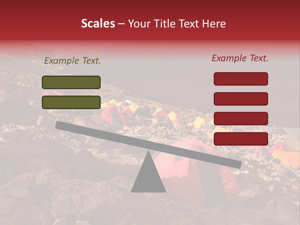 Barafu Camp On Machame Route. Mount Kilimanjaro, Tanzania. PowerPoint Template