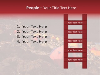 Barafu Camp On Machame Route. Mount Kilimanjaro, Tanzania. PowerPoint Template