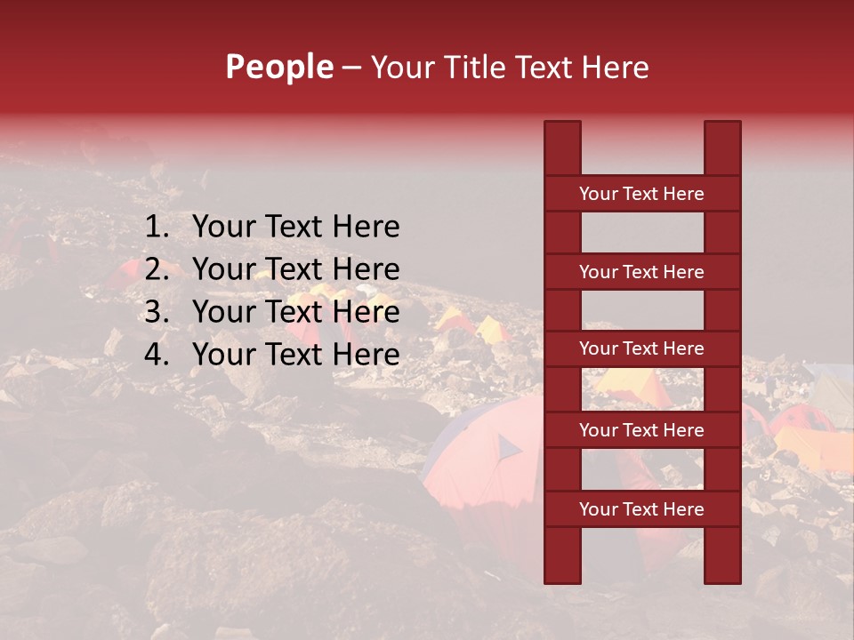Barafu Camp On Machame Route. Mount Kilimanjaro, Tanzania. PowerPoint Template