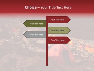 Barafu Camp On Machame Route. Mount Kilimanjaro, Tanzania. PowerPoint Template