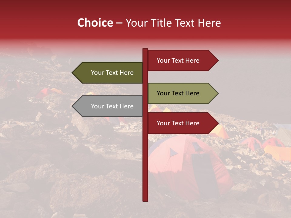 Barafu Camp On Machame Route. Mount Kilimanjaro, Tanzania. PowerPoint Template