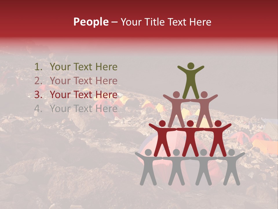 Barafu Camp On Machame Route. Mount Kilimanjaro, Tanzania. PowerPoint Template