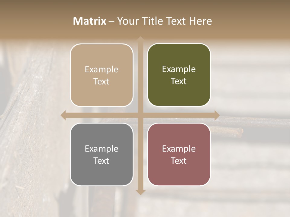 Closeup Of House Foundation Steel Reinforcement Bars PowerPoint Template