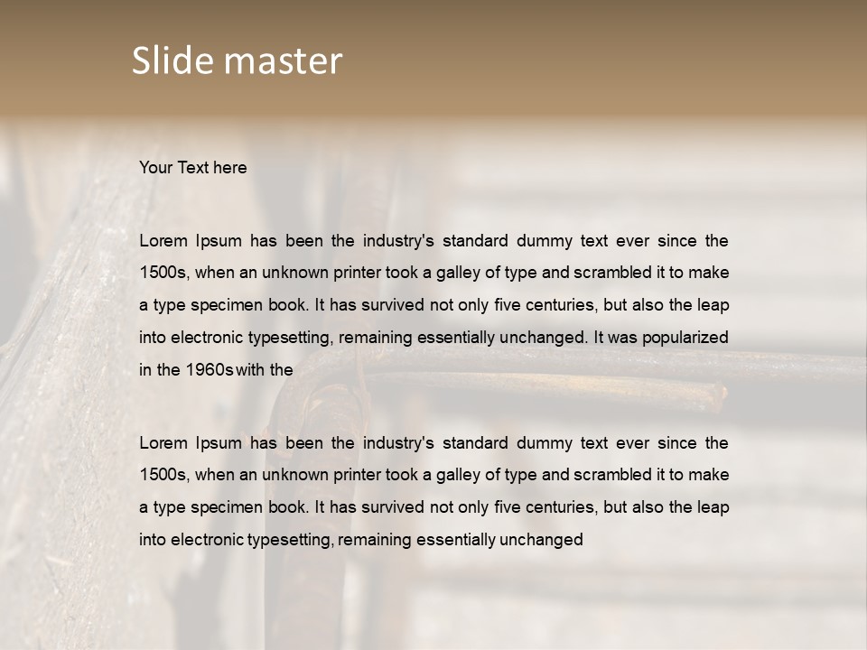 Closeup Of House Foundation Steel Reinforcement Bars PowerPoint Template