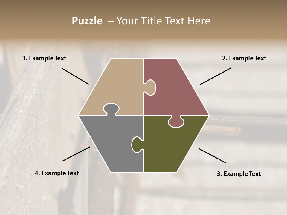 Closeup Of House Foundation Steel Reinforcement Bars PowerPoint Template