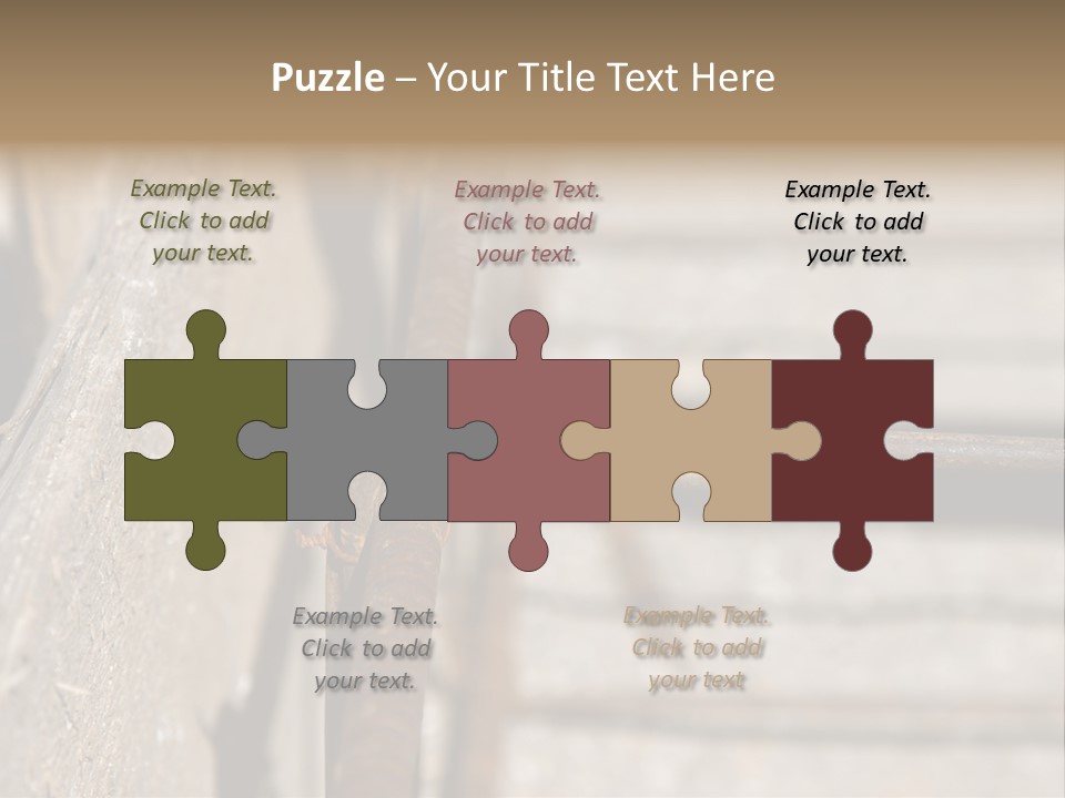 Closeup Of House Foundation Steel Reinforcement Bars PowerPoint Template