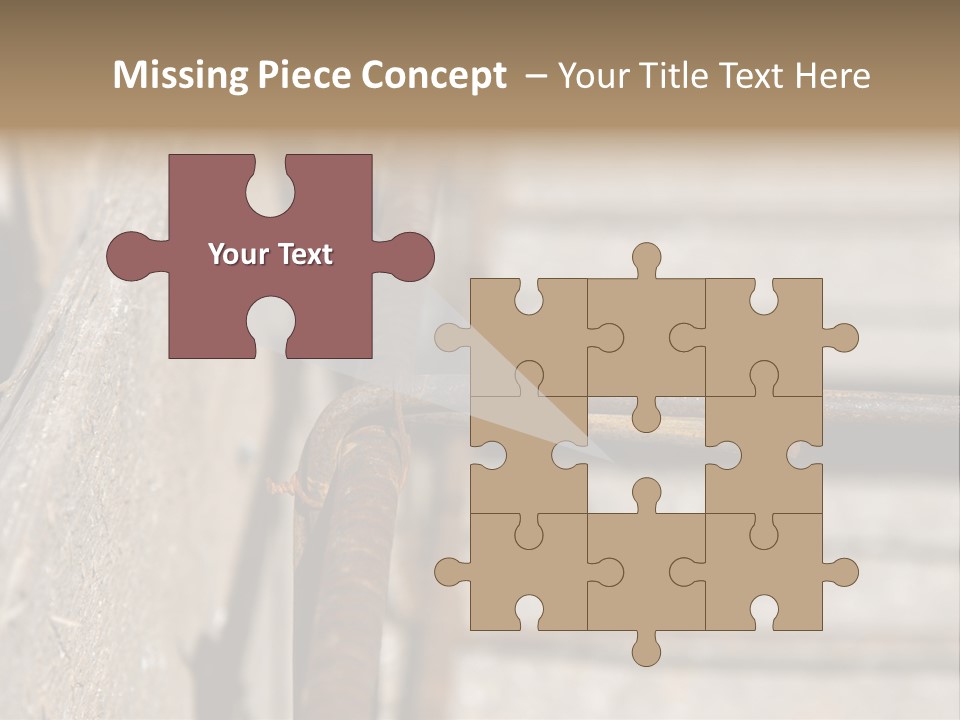 Closeup Of House Foundation Steel Reinforcement Bars PowerPoint Template