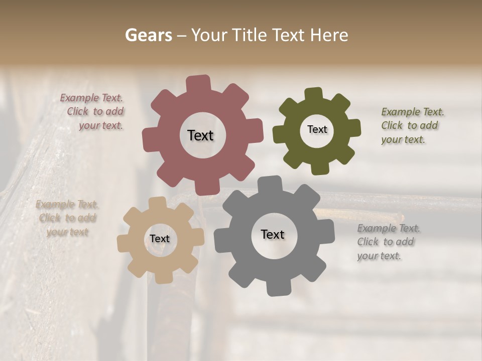 Closeup Of House Foundation Steel Reinforcement Bars PowerPoint Template