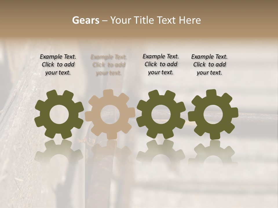 Closeup Of House Foundation Steel Reinforcement Bars PowerPoint Template
