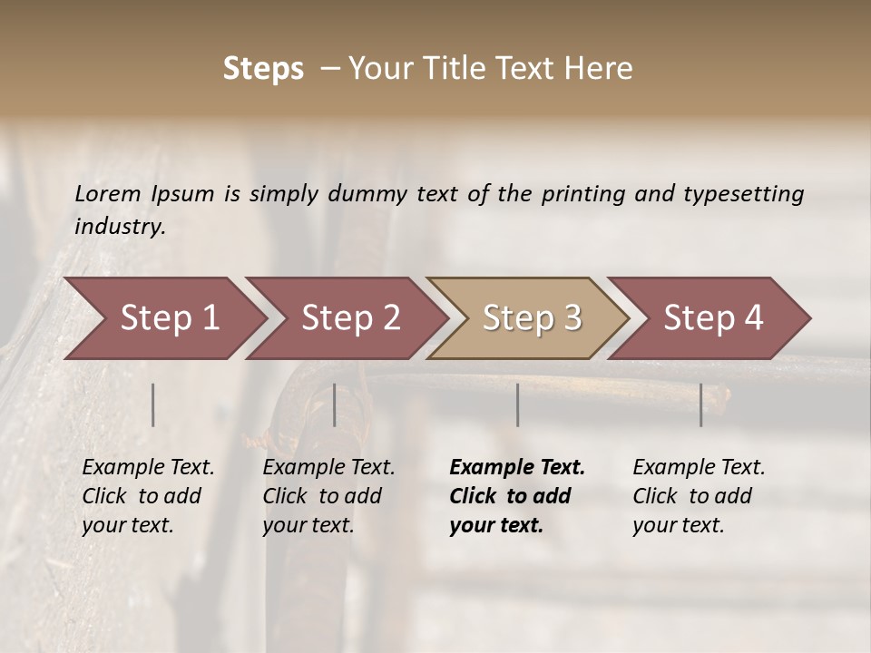 Closeup Of House Foundation Steel Reinforcement Bars PowerPoint Template