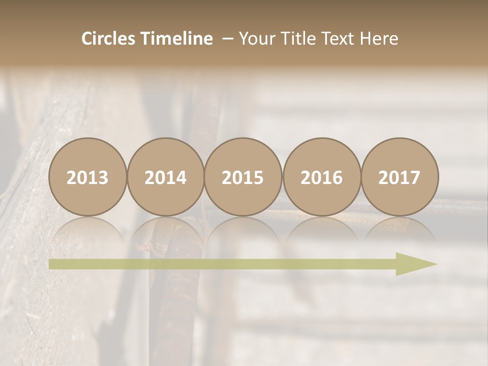 Closeup Of House Foundation Steel Reinforcement Bars PowerPoint Template