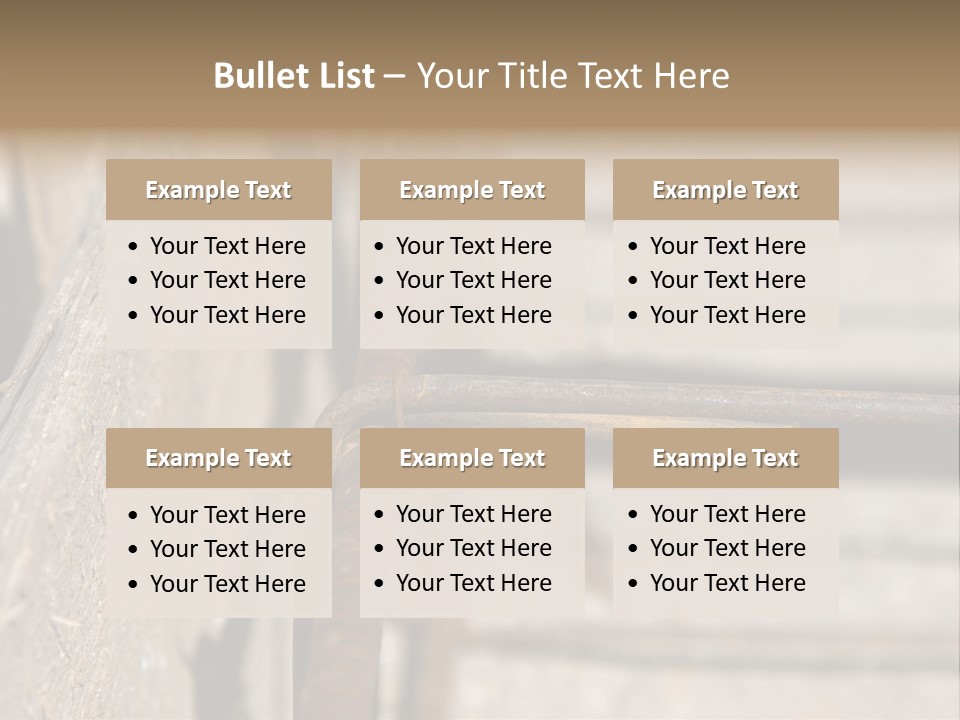 Closeup Of House Foundation Steel Reinforcement Bars PowerPoint Template