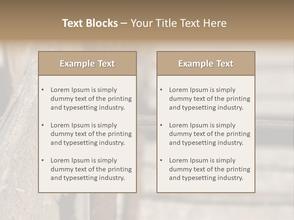 Closeup Of House Foundation Steel Reinforcement Bars PowerPoint Template