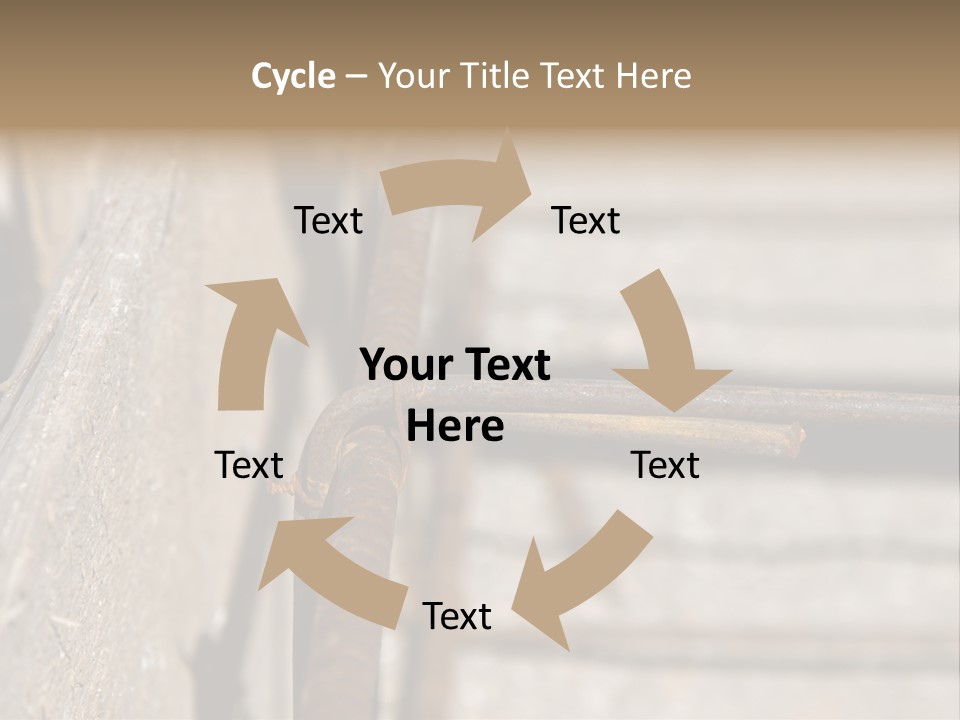 Closeup Of House Foundation Steel Reinforcement Bars PowerPoint Template