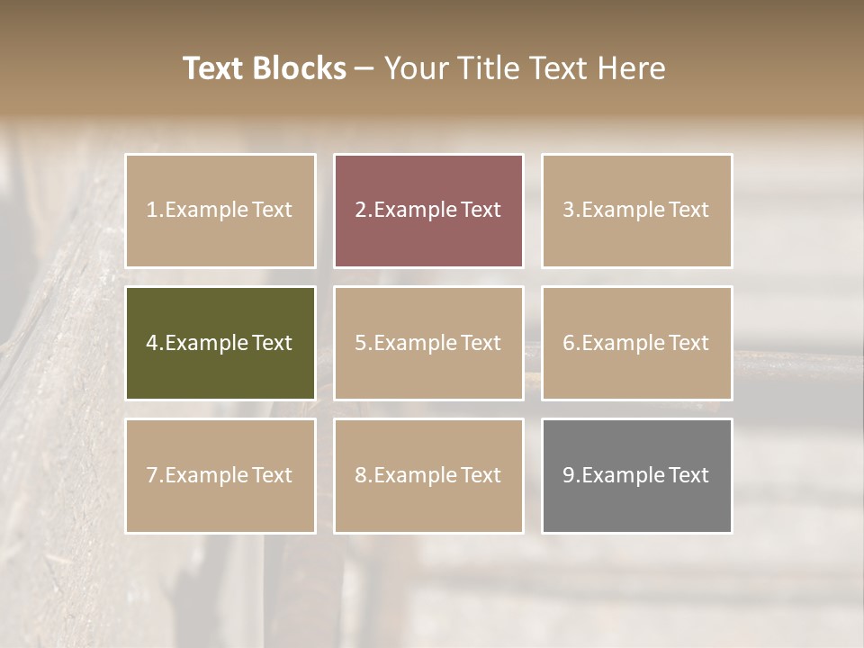 Closeup Of House Foundation Steel Reinforcement Bars PowerPoint Template