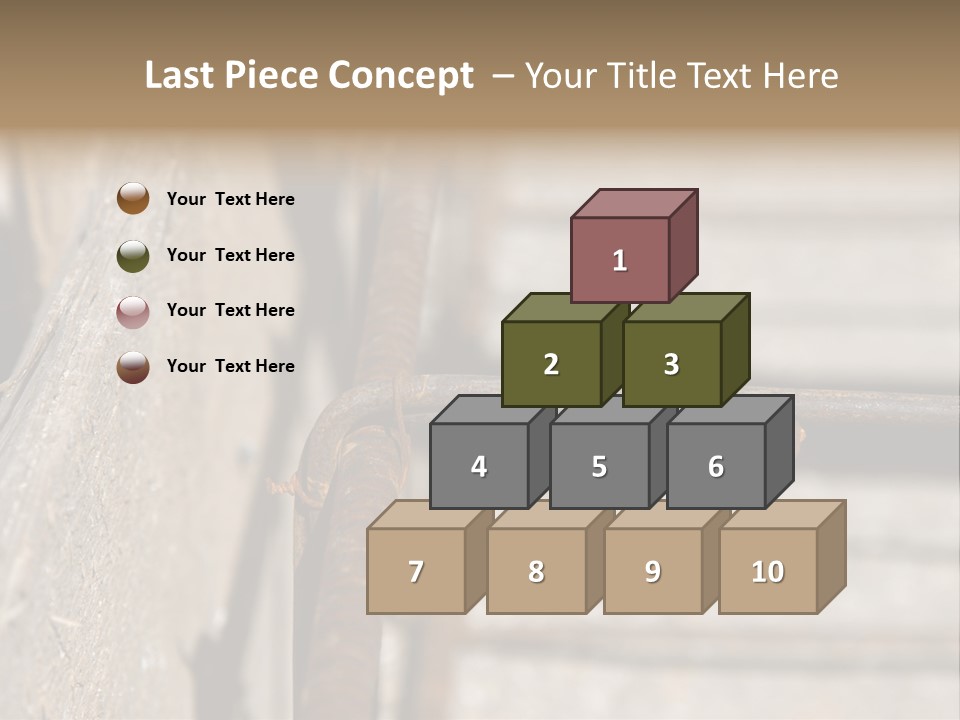 Closeup Of House Foundation Steel Reinforcement Bars PowerPoint Template