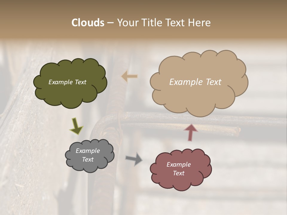 Closeup Of House Foundation Steel Reinforcement Bars PowerPoint Template
