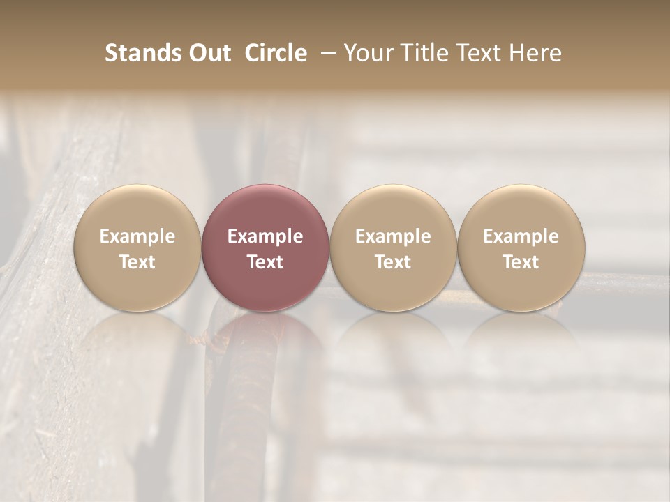 Closeup Of House Foundation Steel Reinforcement Bars PowerPoint Template