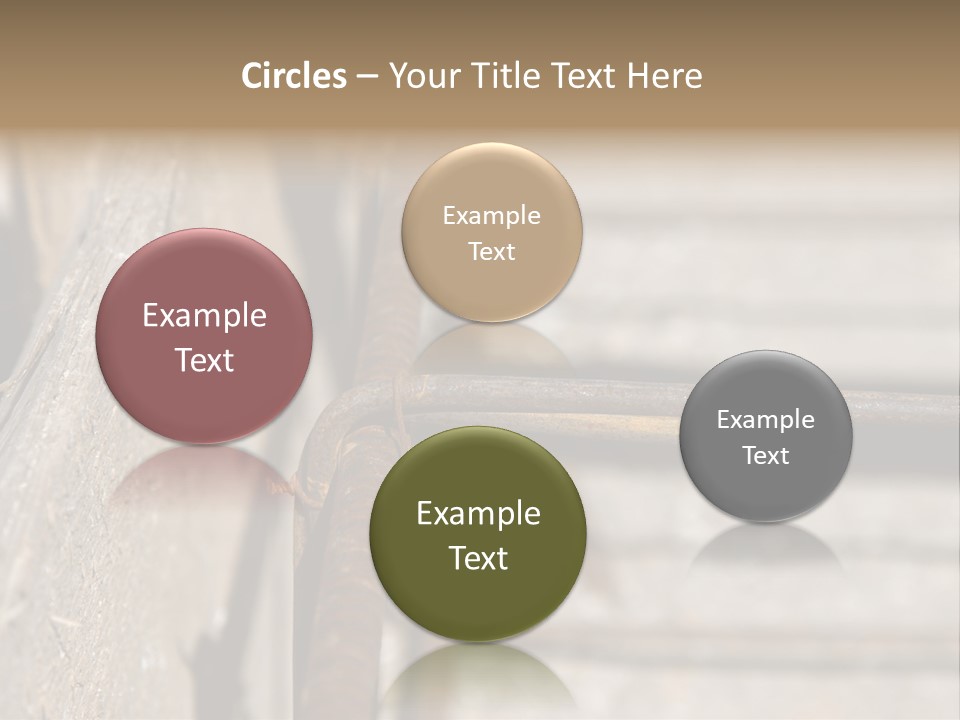 Closeup Of House Foundation Steel Reinforcement Bars PowerPoint Template