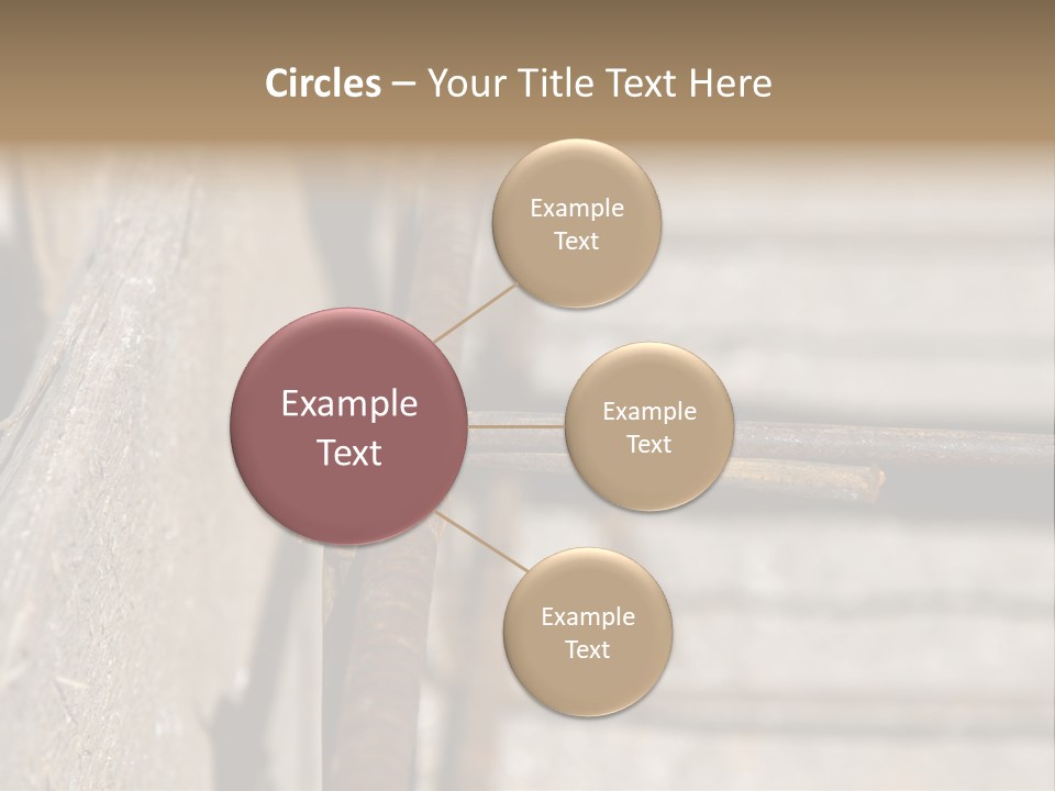 Closeup Of House Foundation Steel Reinforcement Bars PowerPoint Template