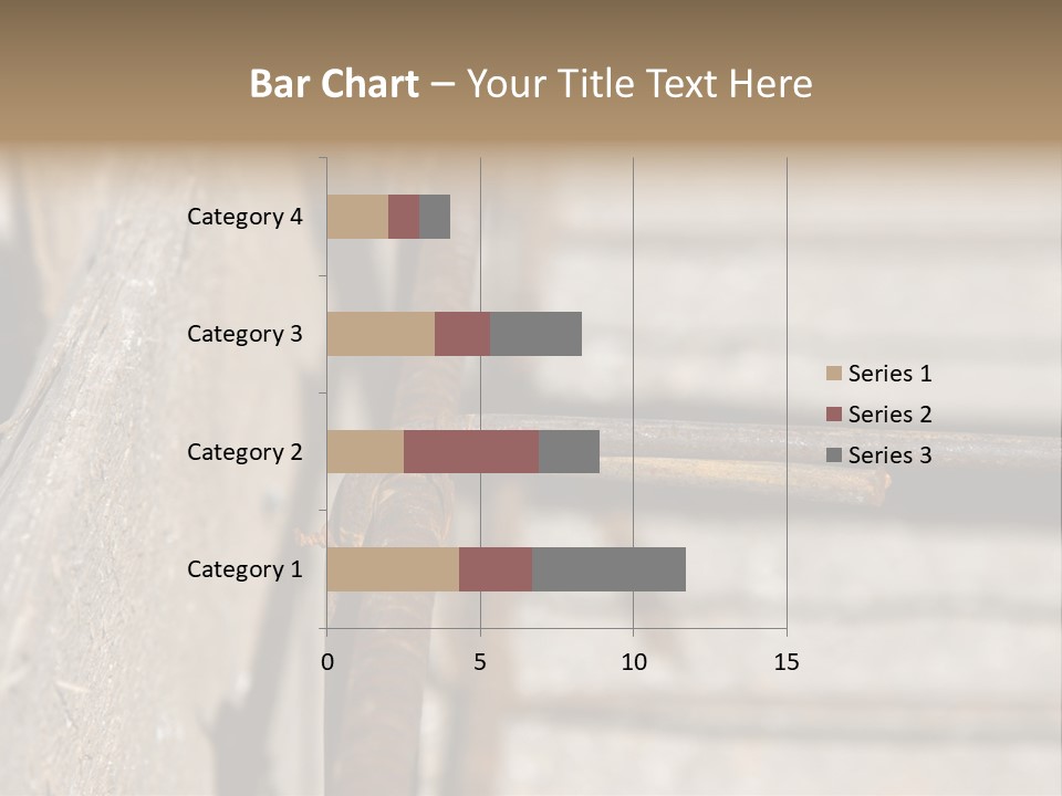 Closeup Of House Foundation Steel Reinforcement Bars PowerPoint Template
