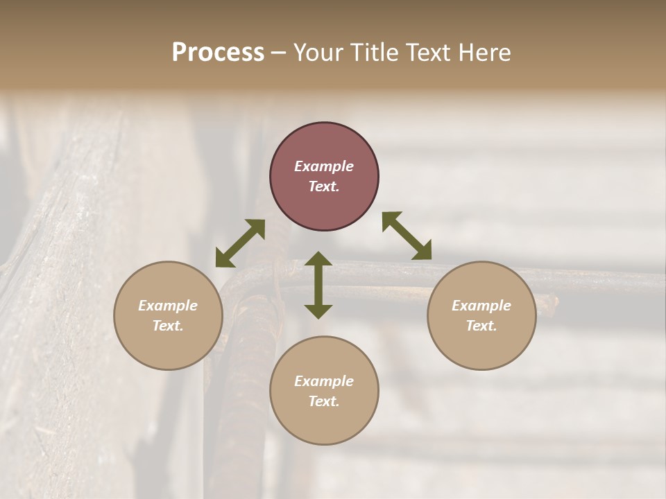 Closeup Of House Foundation Steel Reinforcement Bars PowerPoint Template