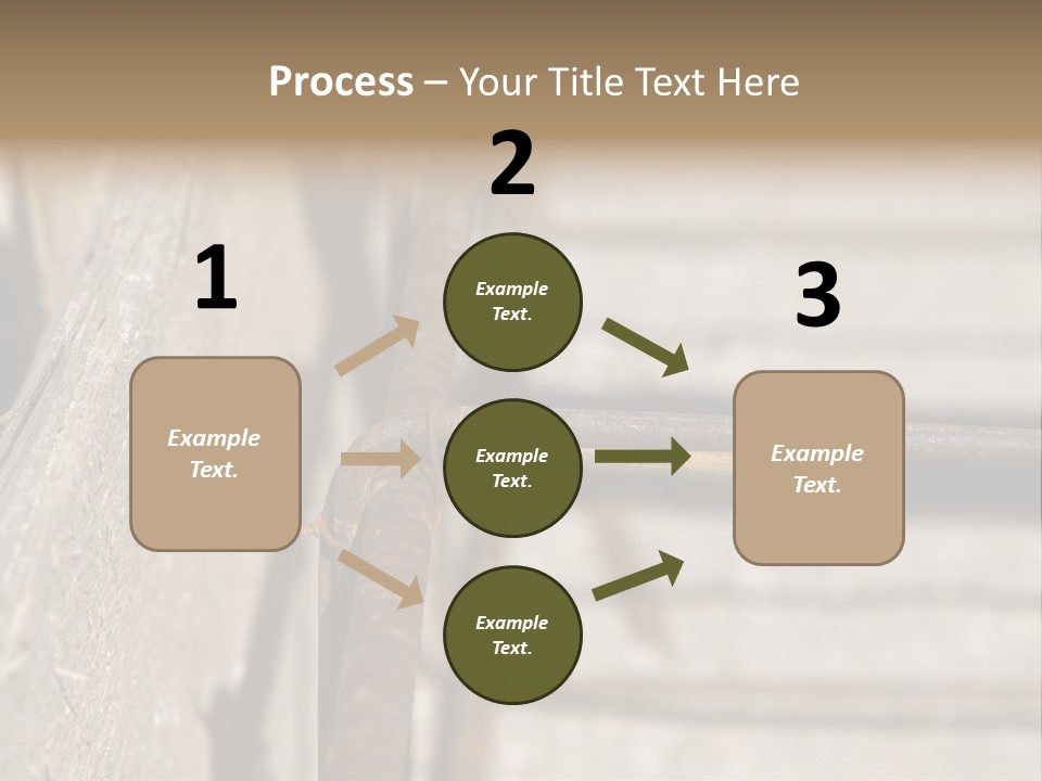 Closeup Of House Foundation Steel Reinforcement Bars PowerPoint Template