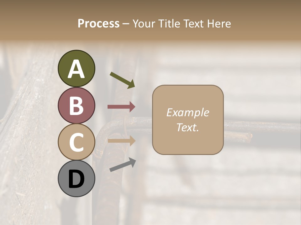 Closeup Of House Foundation Steel Reinforcement Bars PowerPoint Template