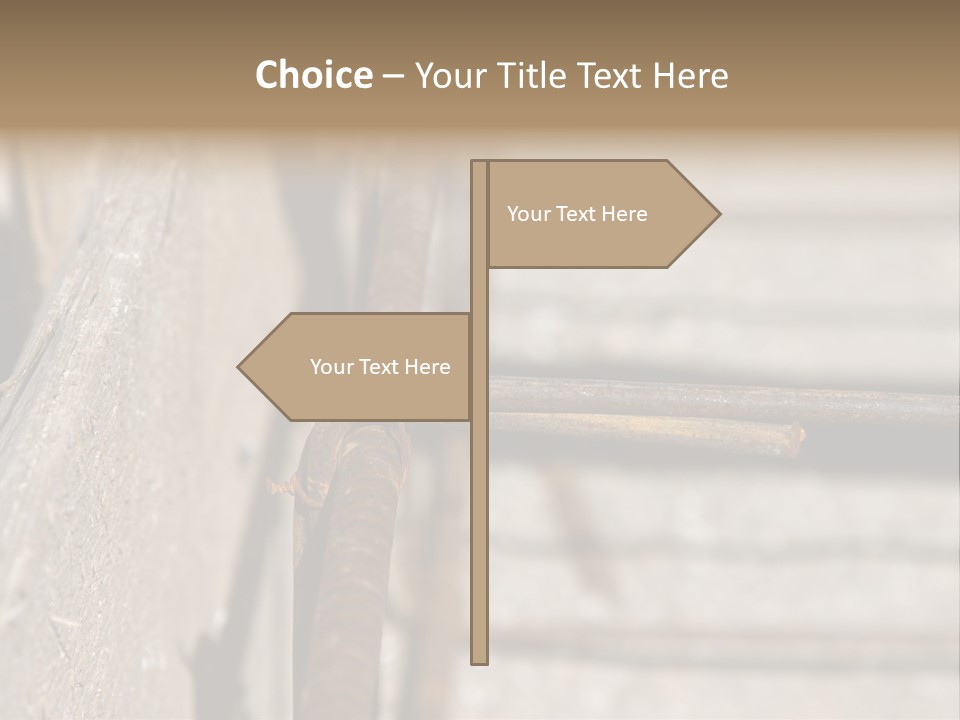 Closeup Of House Foundation Steel Reinforcement Bars PowerPoint Template