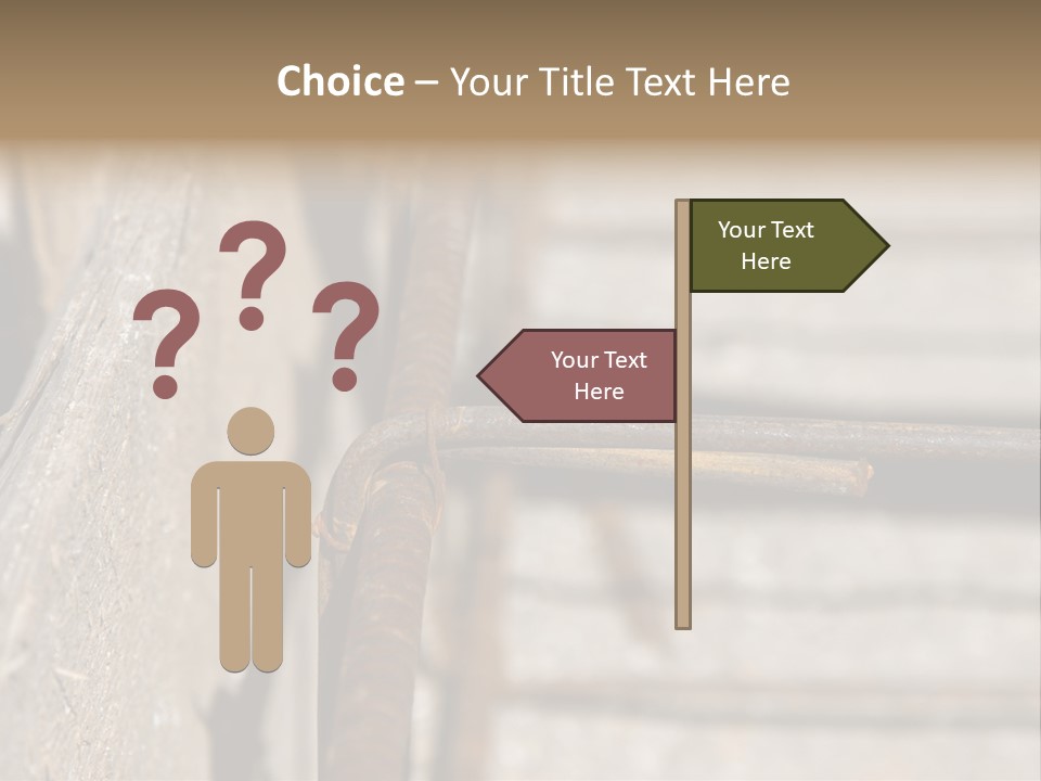 Closeup Of House Foundation Steel Reinforcement Bars PowerPoint Template