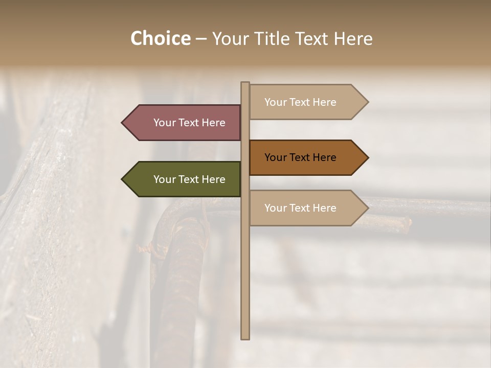 Closeup Of House Foundation Steel Reinforcement Bars PowerPoint Template