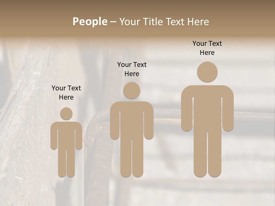 Closeup Of House Foundation Steel Reinforcement Bars PowerPoint Template