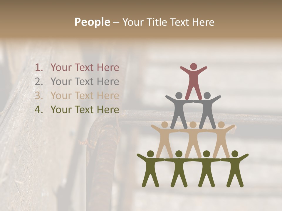 Closeup Of House Foundation Steel Reinforcement Bars PowerPoint Template