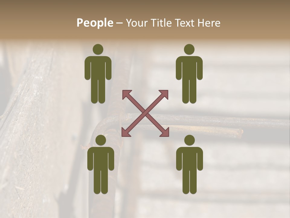 Closeup Of House Foundation Steel Reinforcement Bars PowerPoint Template