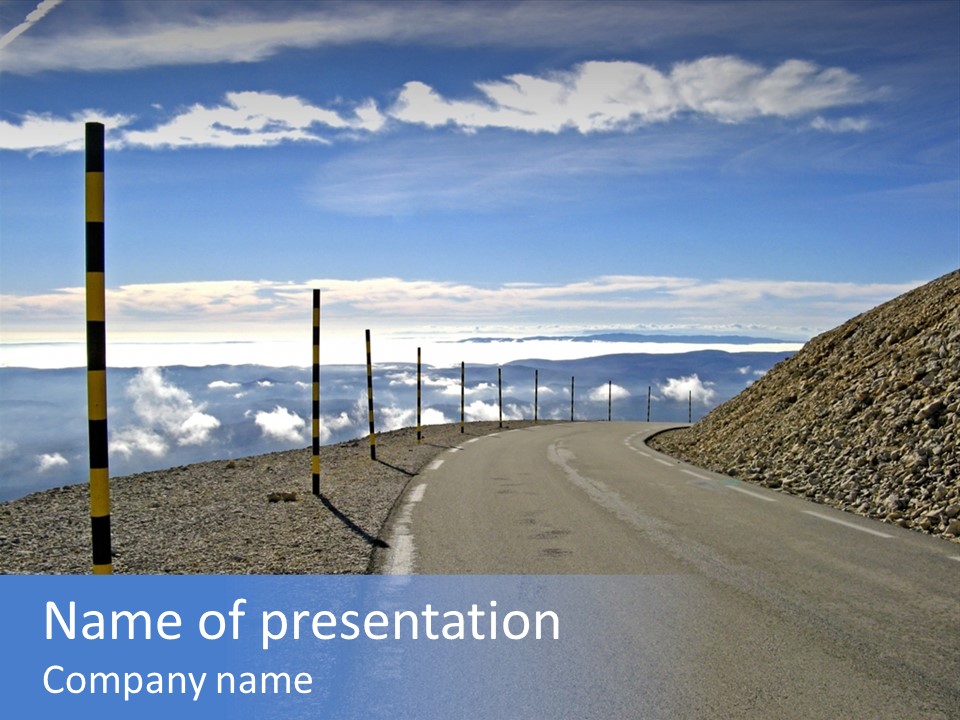 The Summit Of Mount Ventoux, Vaucluse, France PowerPoint Template