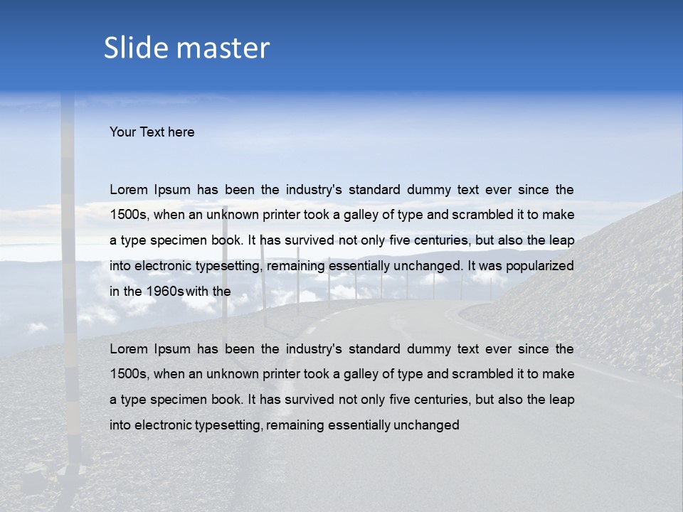 The Summit Of Mount Ventoux, Vaucluse, France PowerPoint Template