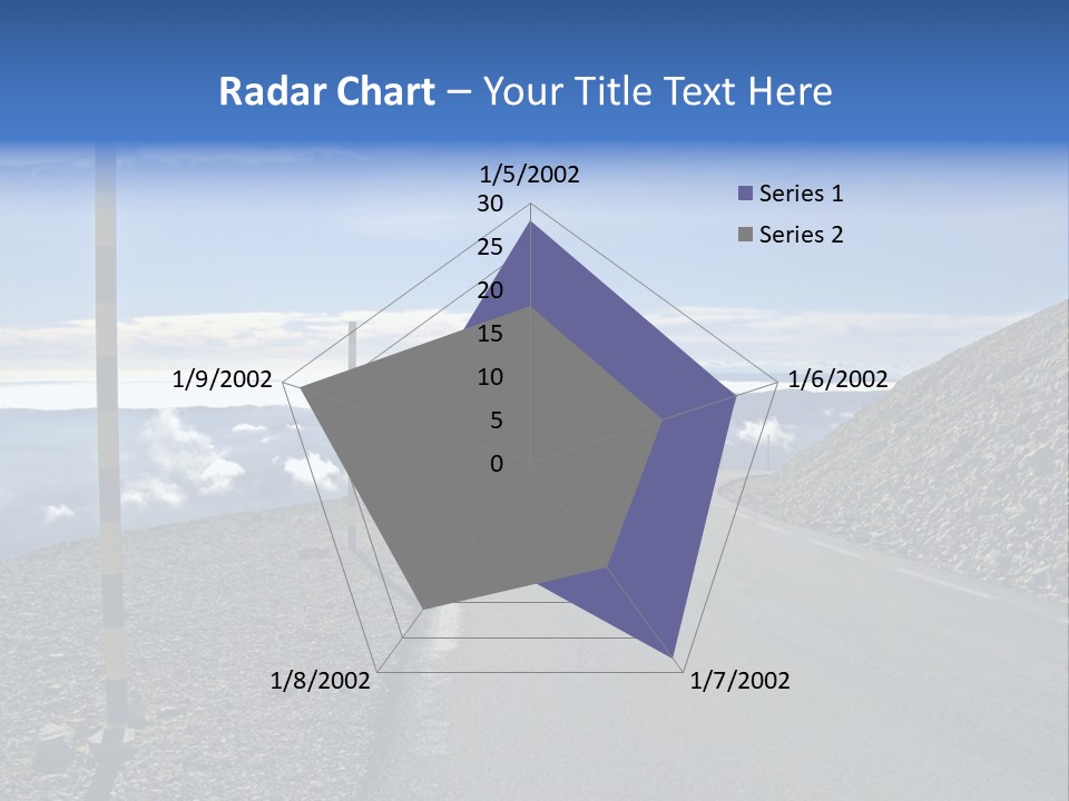 The Summit Of Mount Ventoux, Vaucluse, France PowerPoint Template