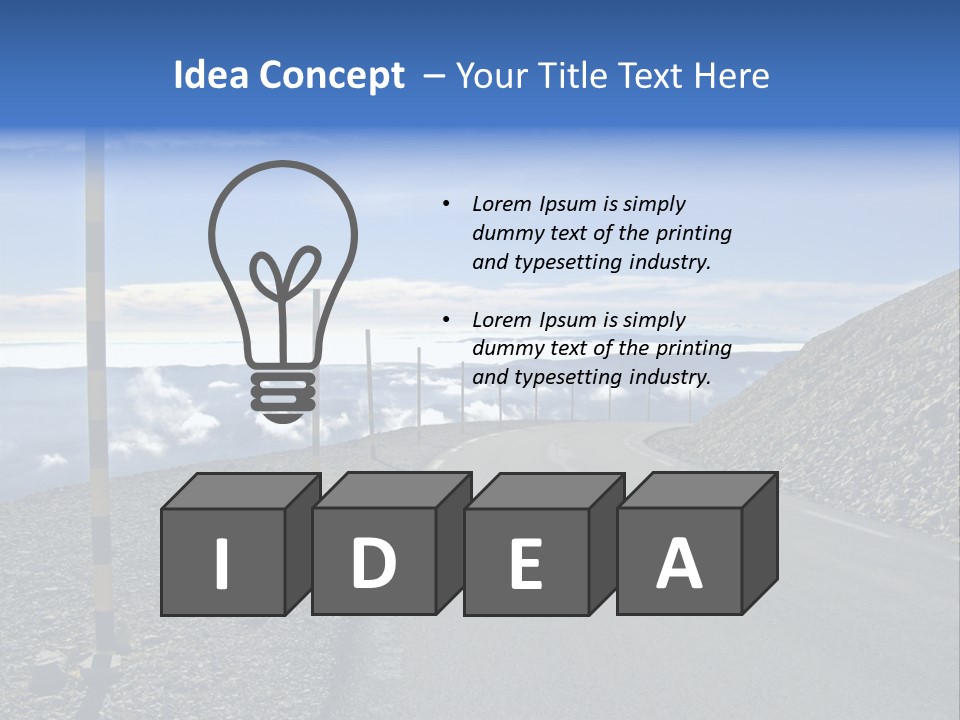 The Summit Of Mount Ventoux, Vaucluse, France PowerPoint Template